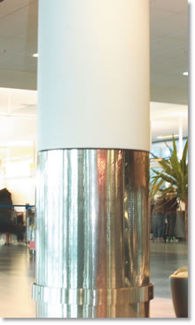 Dunedin Airport fibrous plaster column